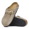 Birkenstock Boston Braided Suede Leather - Taupe